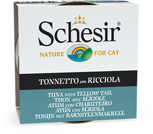 Schesir For Cat Jöle İçerisinde Ton Balıklı ve Sarı Kuyruk Balıklı Kedi Maması 85g