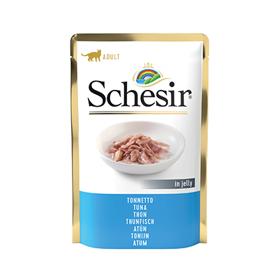 Schesir Cat Pouch Jöle İçerisinde Ton Balıklı Yaş Kedi Maması 100g