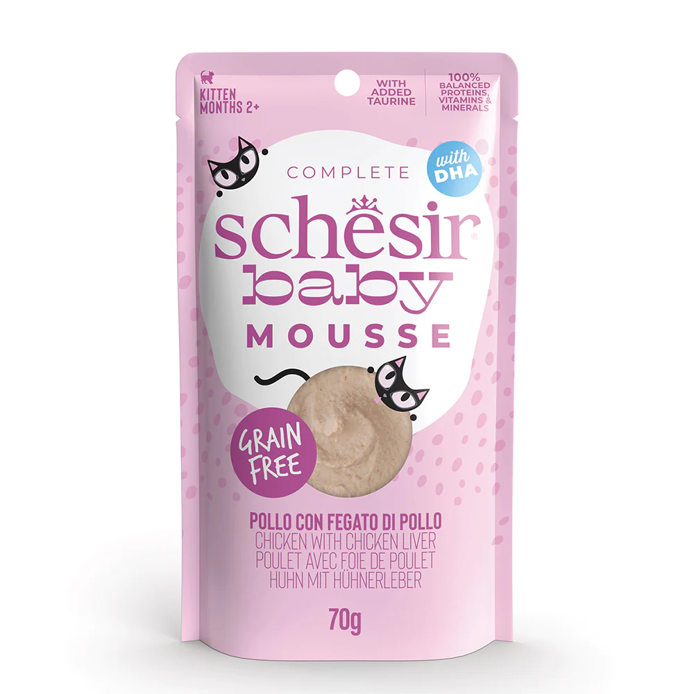 Schesir Baby Tavuk ile Tavuk Karaciğeri Mus Pouch 70g