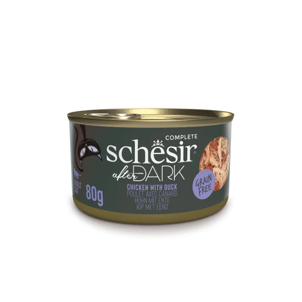 Schesir After Dark Tavuk ile Ördek Et Suyunda Konserve 80g