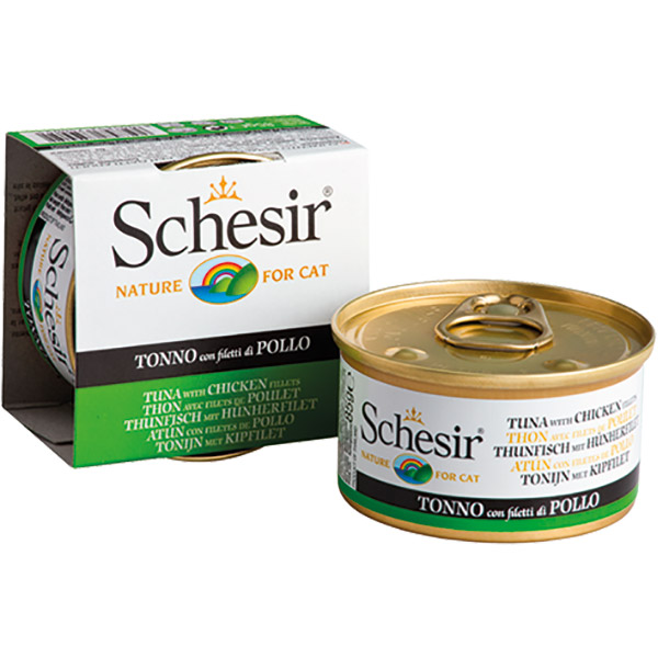 Schesir For Cat Jöle İçerisinde Ton Balıklı ve Tavuk Filetolu Kedi Maması 85g