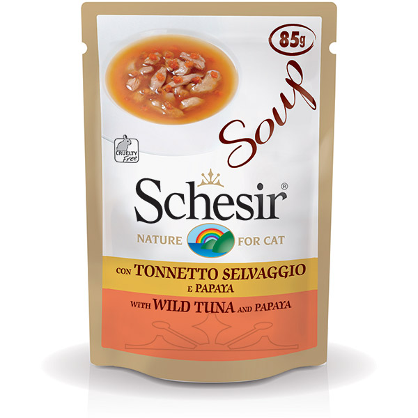 Schesir For Cat Ton Balıklı ve Papayalı Kedi Çorbası 85g