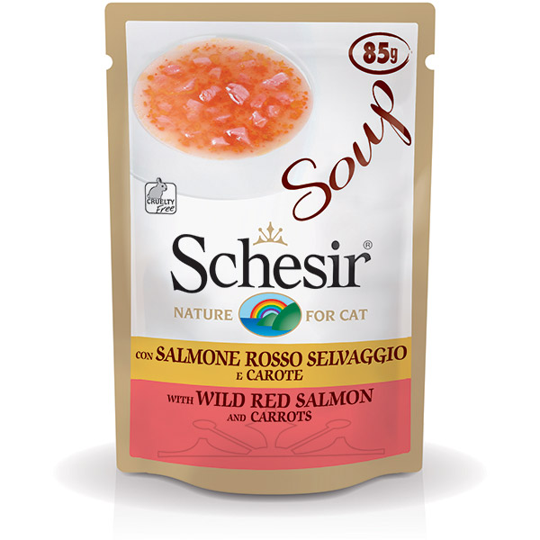 Schesir For Cat Somonlu ve Havuçlu Kedi Çorbası 85g