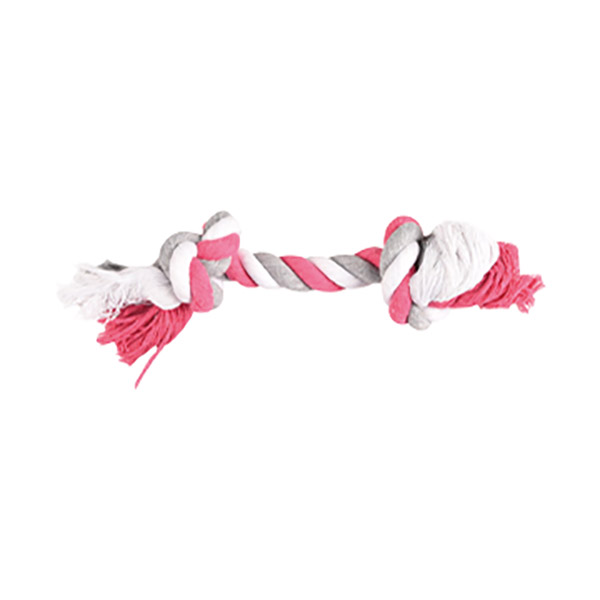 2 DÜĞÜMLÜ PEMBE GRİ İP S 22 CM