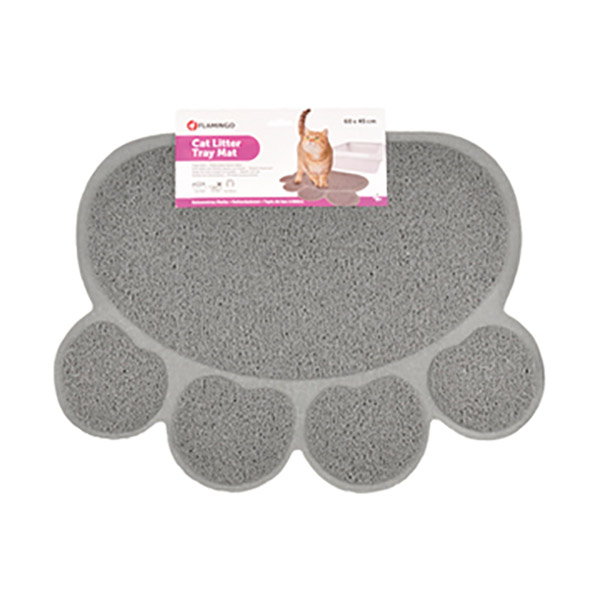 Flamingo Pati Şekilli Paspas Gri 