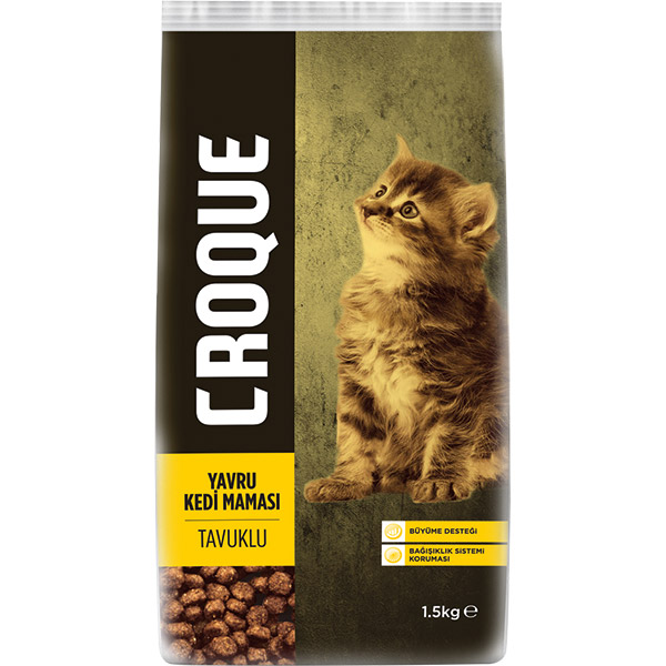 CROQUE KITTEN FOOD CHICKEN FORMULA 1,5 KG / Tavuk Etli Yavru Kedi Mamaları