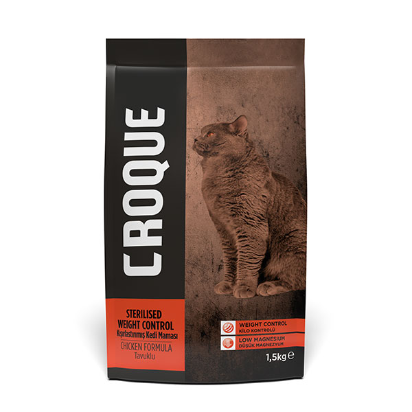 CROQUE CAT STERILISED CHICKEN FORMULA 1,5 KG Tavuk Etli Yetişkin Kedi Mamaları