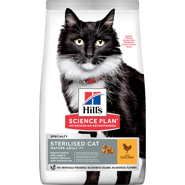 HILL'S SCIENCE PLAN Sterilised Mature Adult 7+ Cat Food with Chicken