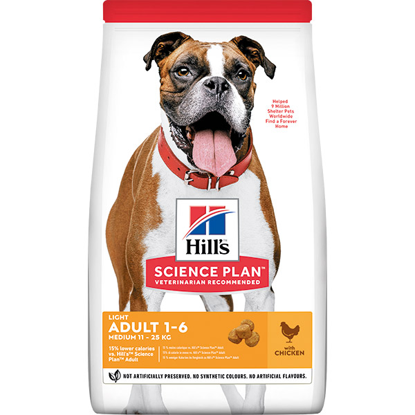 HILL'S SCIENCE PLAN Light Medium Adult Tavuklu Köpek Maması